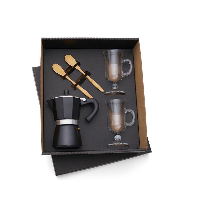 Kit para Café com Cafeteira Italiana – Brindes de Luxo